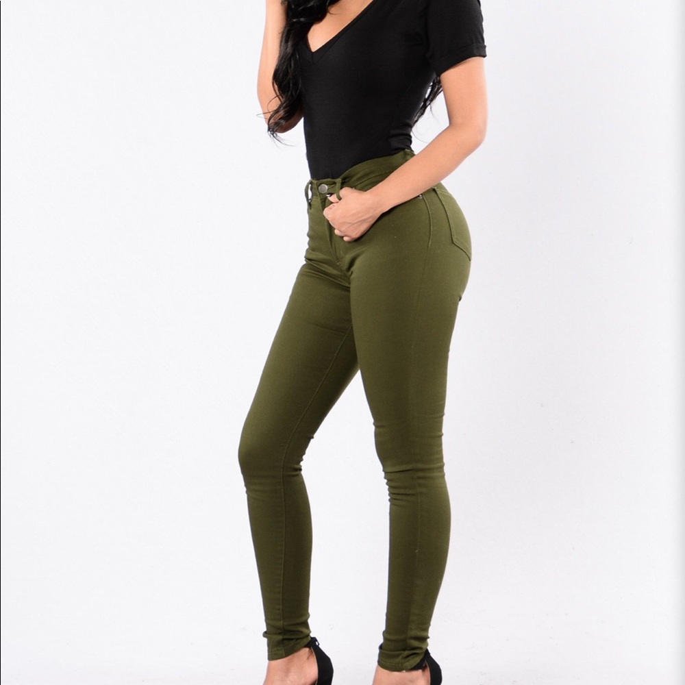 Olive High waisted Jeans